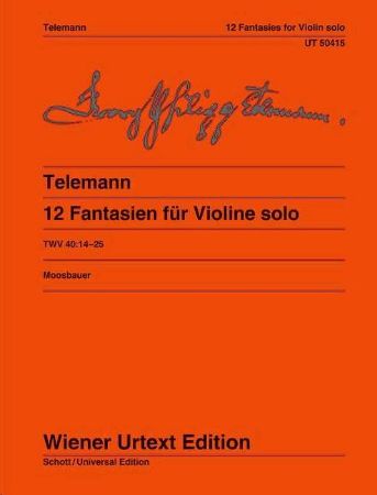 Slika TELEMANN:12 FANTASIEN FUR VIOLINE SOLO