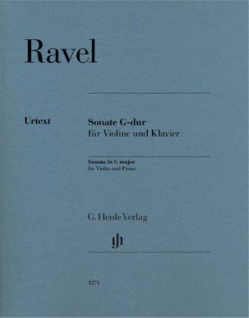 RAVEL:SONATE FOR VIOLINE G-DUR VIOLINE AND PIANO