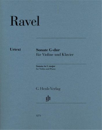 Slika RAVEL:SONATE FOR VIOLINE G-DUR VIOLINE AND PIANO