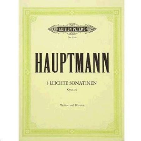 Slika HAUPTMANN:3 LEICHTE SONATINEN OP.10 VIOLINE UND KLAVIER