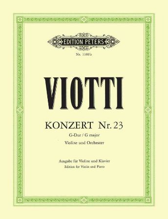 Slika VIOTTI:KONZERT G DUR NR.23 VIOLINE AND PIANO