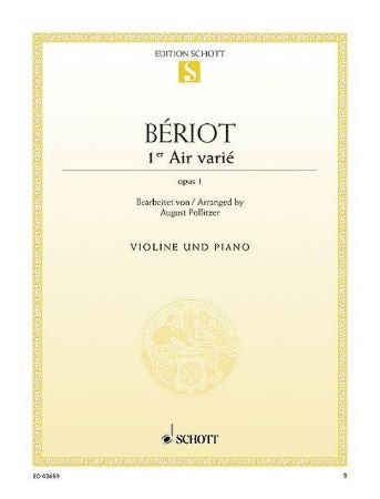 Slika BERIOT:AIR VARIE OP.1,VIOLINE AND PIANO