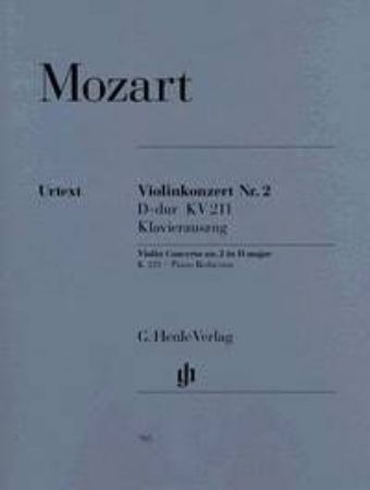 MOZART:VIOLIN CONCERTO NO.2  D MAJOR KV211