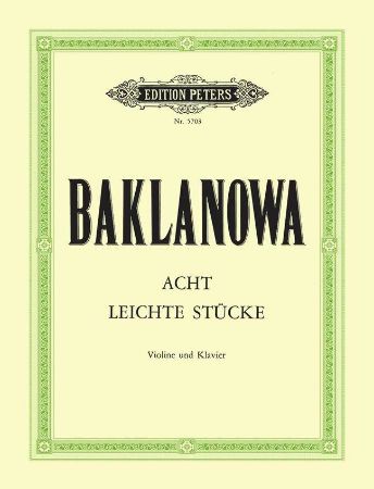 Slika BAKLANOWA:ACHT (8) LEICHTE STUCKE VIOLIN AND PIANO