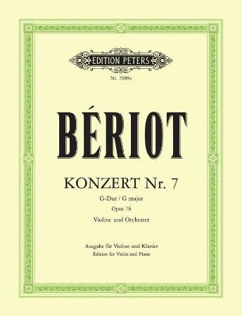 BERIOT:KONZERT NO.7 G-DUR OP.76 VIOLINE AND PIANO