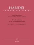 HANDEL:THREE TRIO SONATAS FOR TWO VIOLIN