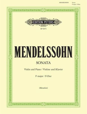 Slika MENDELSSOHN:SONATA F DUR VIOLIN AND PIANO (MENUHIN)