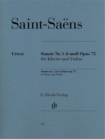 Slika SAINT-SAENS:SONATE NO.1 D-MOLL OP.75 VIOLIN AND PIANO