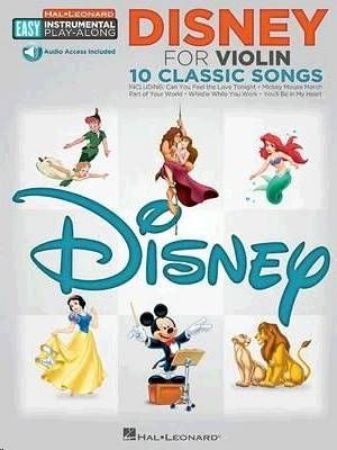 Slika DISNEY FOR VIOLIN 10 CLASSIC SONGS EASY PLAY ALONG +AUDIO ACC.