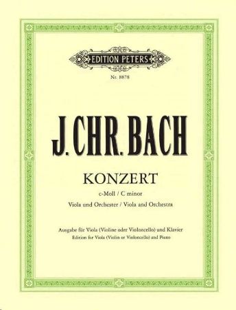 BACH J.CH:KONZERT VIOLA AND PIANO(EDITION FOR CELLO OR VIOLIN) C-MOLL