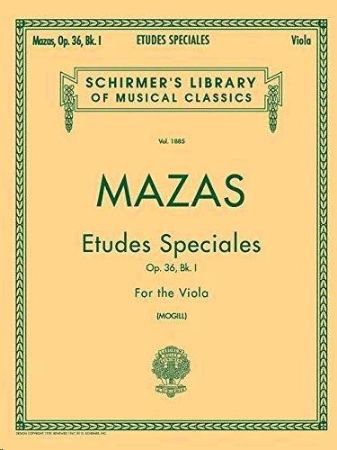 Slika MAZAS:ETUDES SPECIALES OP.36 /1 FOR VIOLA