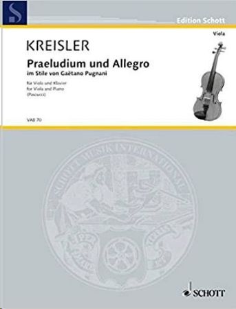 KREISLER:PRAELUDIUM UND ALLEGRO VIOLA AND PIANO