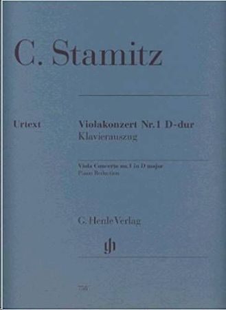 Slika STAMITZ C.:VIOLA CONCERTO NO.1 D-DUR VIOLA AND PIANO