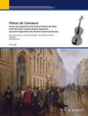 Slika PIECES DE CONCOURS FROM THE PARIS CONSERVATOIRE REPERTOIRE VOL.3 FOR VIOLA AND P