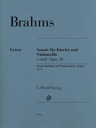 BRAHMS:SONATA FOR CELLO AND PIANO OP.38 E-MOLL
