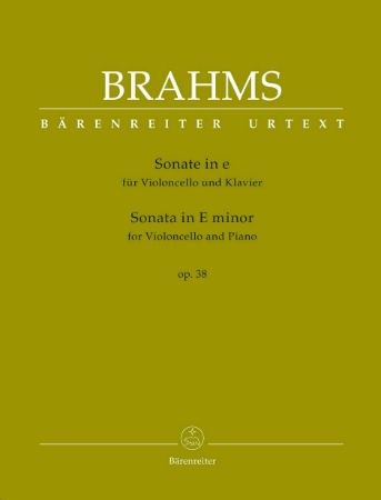 BRAHMS:SONATA FOR CELLO AND PIANO OP.38 IN E-MOLL