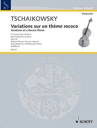 Slika TCHAIKOVSKY:VARIATIONS ON A ROCOCO THEME OP.33 CELLO & PIANO