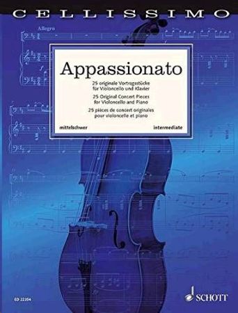 Slika APPASSIONATO 25 ORIGINAL CONCERT PIECES FOR CELLO AND PIANO