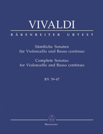 Slika VIVALDI:COMPLETE SONATAS FOR CELLO AND PIANO RV 39-47