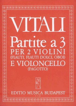 Slika VITALI:PARTITE A 3 PER 2 VIOLINI E CELLO