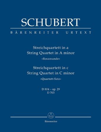 Slika SCHUBERT:STREICHQUARTETT IN A & IN C SCORE