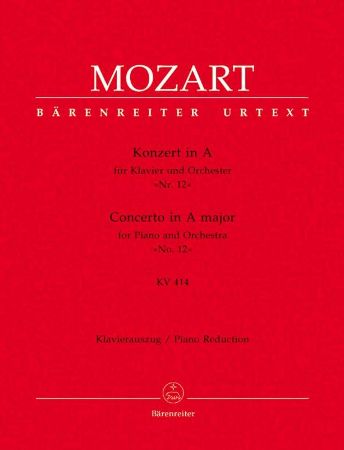 Slika MOZART:CONCERTO IN A MAJOR KV414 NO.12 PIANO RED.