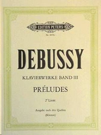 Slika DEBUSSY:PIANO WORKS 3 PRELUDES 2E LIVRE