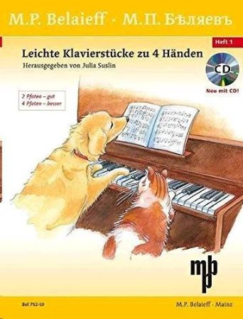 LEICHTE KLAVIERSTUCKE ZU 4 HANDEN 1 +CD