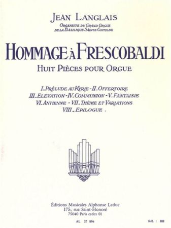 Slika LANGLAIS:HOMMAGE A FRESCOBALDI POUR ORGUE