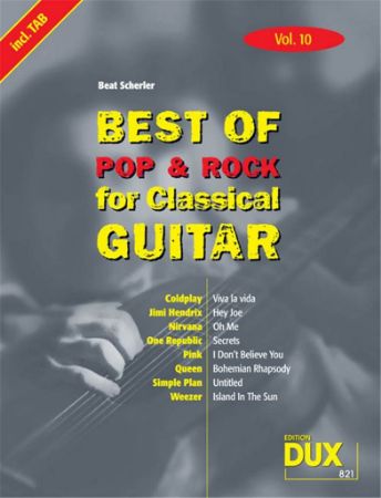 BEST OF POP & ROCK FOR CLASSICAL GUITAR 10