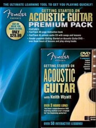 Slika FENDER ACOUSTIC GUITAR PREMIUM PACK +DVD