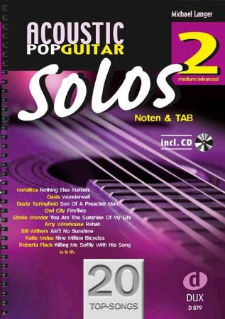 Slika LANGER:ACOUSTIC POP GUITAR SOLOS 2+CD