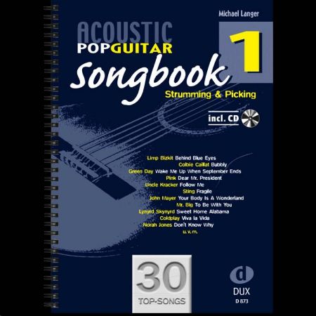 Slika LANGER:ACOUSTIC POP GUITAR SONGBOOK 1 + AUDIO ACCESS