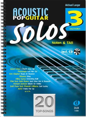 LANGER:ACOUSTIC POP GUITAR SOLOS 3 + AUDIO ACCESS