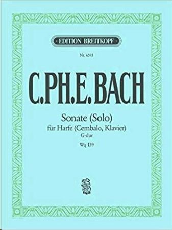 BACH C.PH.E.:SONATE (SOLO) FUR HARFE(KLAVIER) G-DUR WQ139