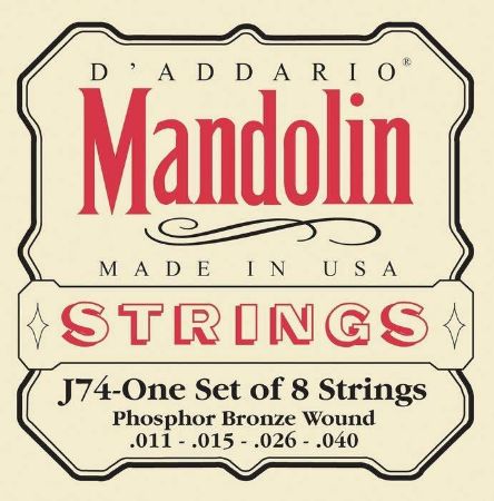 Slika Strune D'Addario mandolina J74  11-40 ph.br.