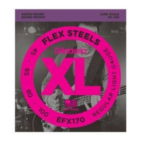 Slika Strune D'Addario kitara EFX170 FlexSteels Bass, Light, 45-100, Long