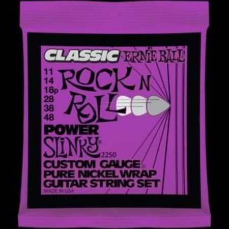 Slika ERNIE BALL strune za električno kitaro SET 2250 11-48 Classic Pure Nickel Pow