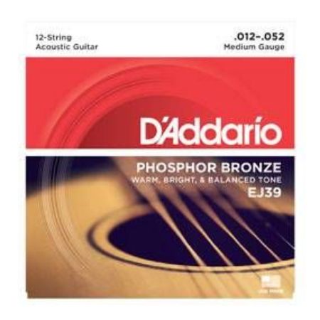 Slika DAddario strune za akustično kitaro EJ39 12 strun 12-52