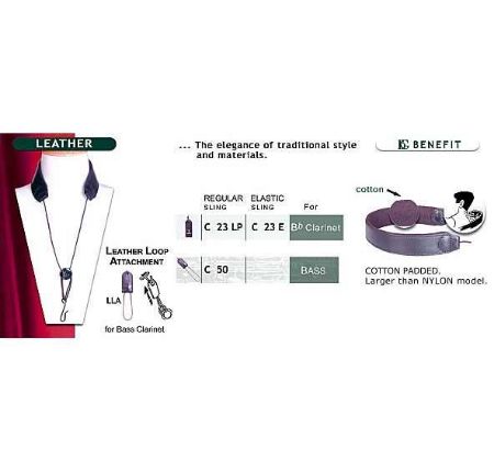 Slika BG pas za klarinet C23LP - leder, neelastičen