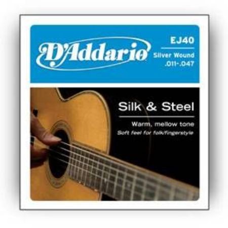 Slika DAddario strune za akustično kitaro EJ40 11-47 Silk&Steel