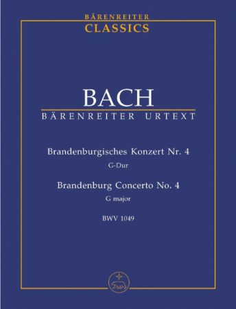 BACH:BRANDENBURGISCHES KONZERT NR.4,STUDY SCORE