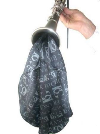 Slika BG krpa za čiščenje klarineta A32S - črna svila