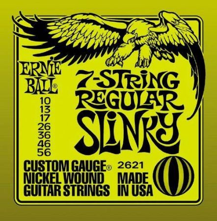 Slika ERNIE BALL strune za električno kitaro SET 2621 7ST. 010-056