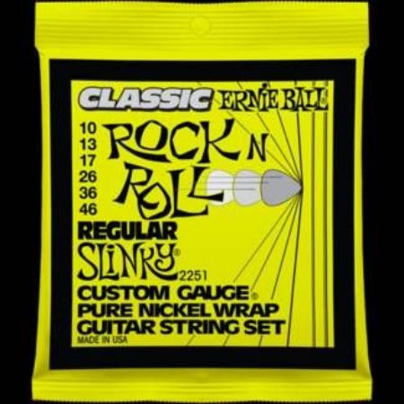 Slika ERNIE BALL strune za električno kitaro SET 2251 10-46 Classic Pure Nickel regula