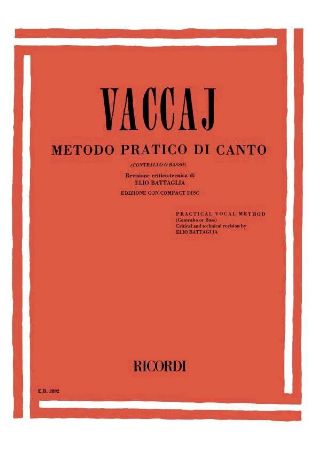 VACCAI:METODO PRACTICO DI CANTO, ALTO O BASSO