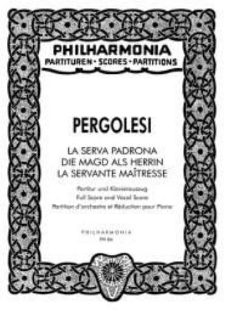 PERGOLESI:LA SERVA PADRONA FULL SCORE AND VOCAL SCORE