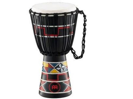 MEINL DJEMBE HDJ2-M TRIBAL SERIES ROPE TUNED BLACK 25.4 CM