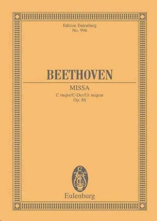 BEETHOVEN:MISSA C-DUR OP.86 SCORE