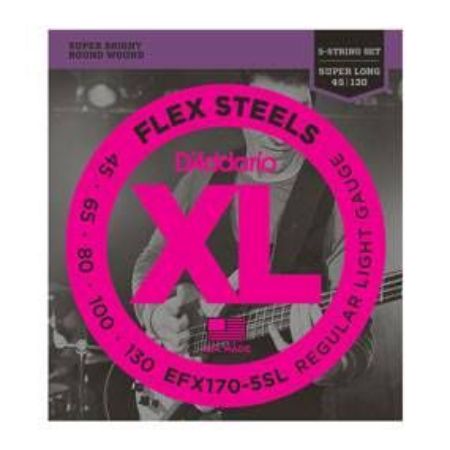 Slika Strune D'Addario kitara EFX170-5SL FlexSteels 5-String Bass, Light, 45-130,SL